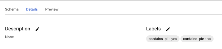 Viewing labels in the BigQuery console Viewing labels in the BigQuery console